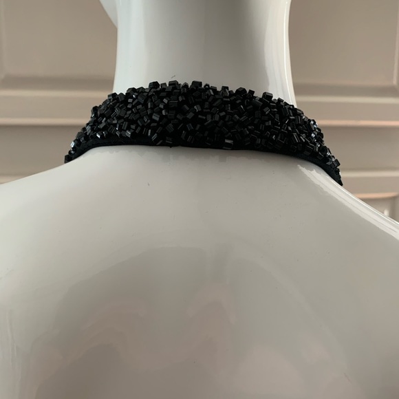 JS boutiqueblack beaded halter evening gown - Picture 4 of 5